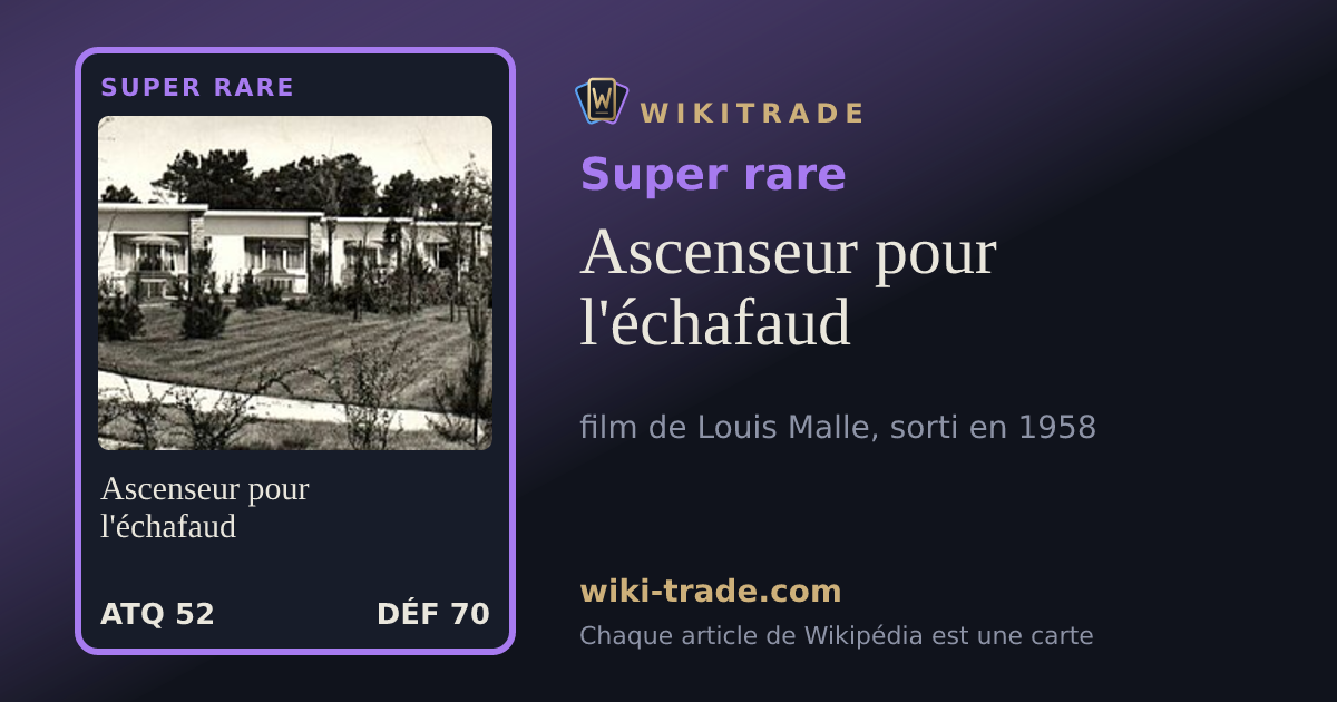 Ascenseur pour l'échafaud — carte Super rare