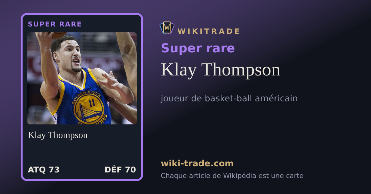 Klay Thompson — carte Super rare