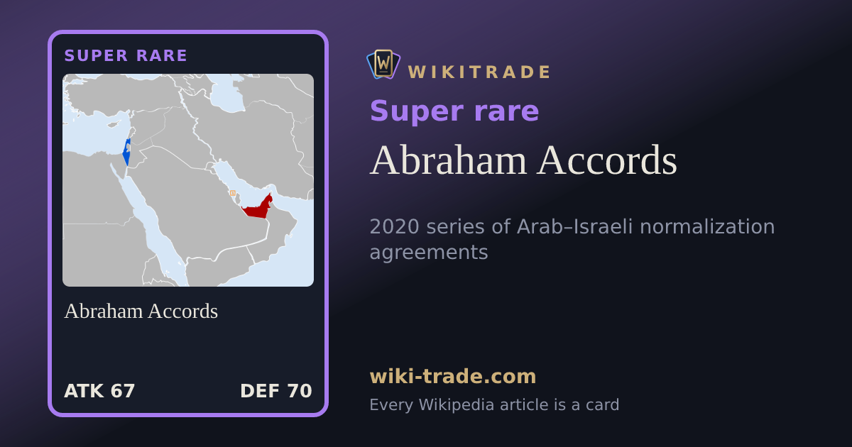 Abraham Accords — Super rare card