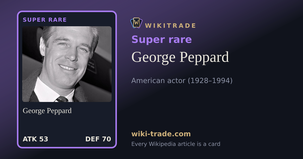 George Peppard — Super rare card