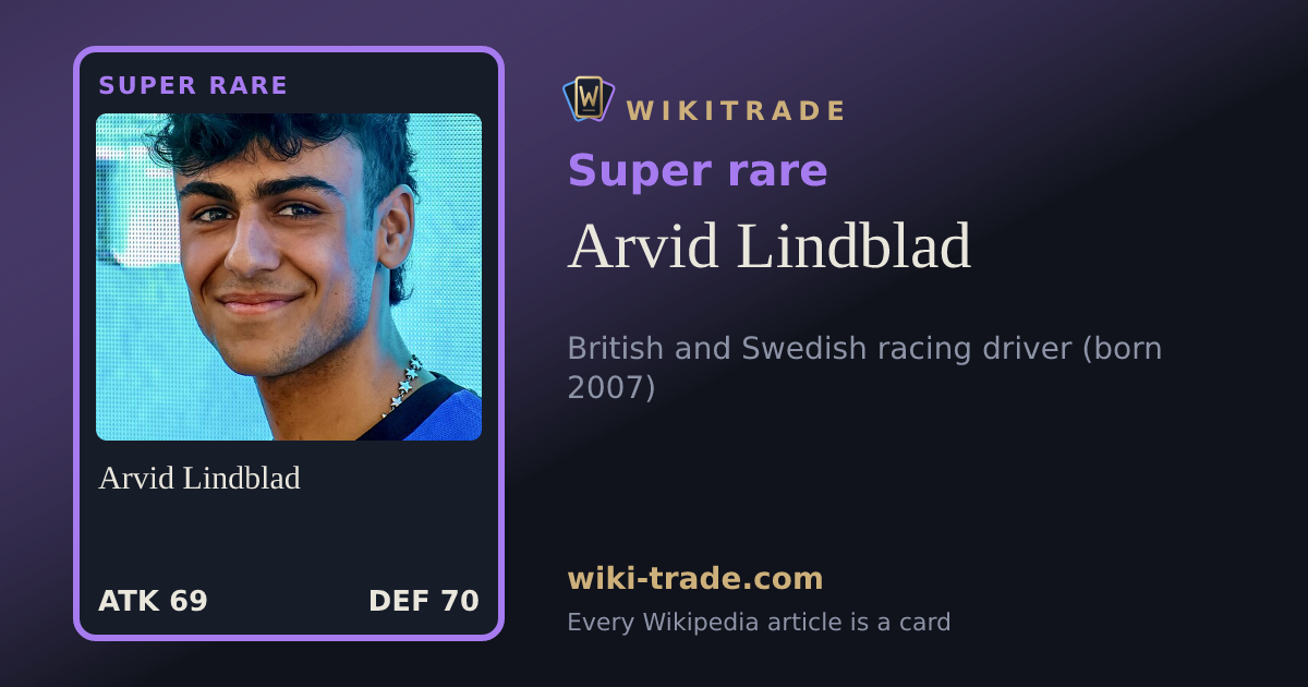 Arvid Lindblad — Super rare card