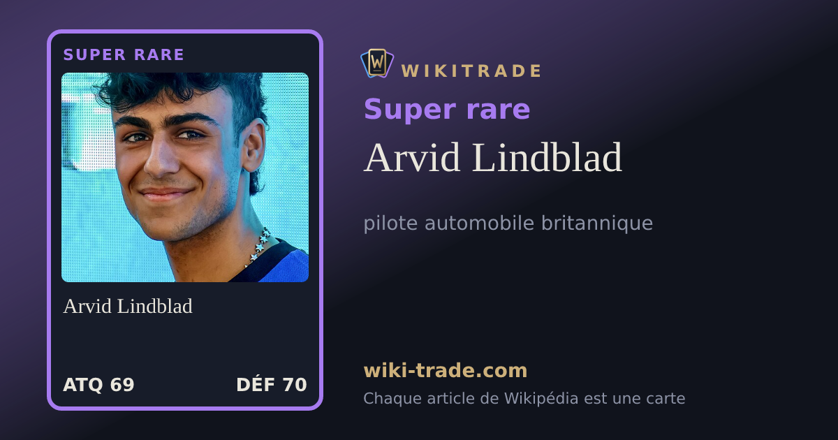 Arvid Lindblad — carte Super rare