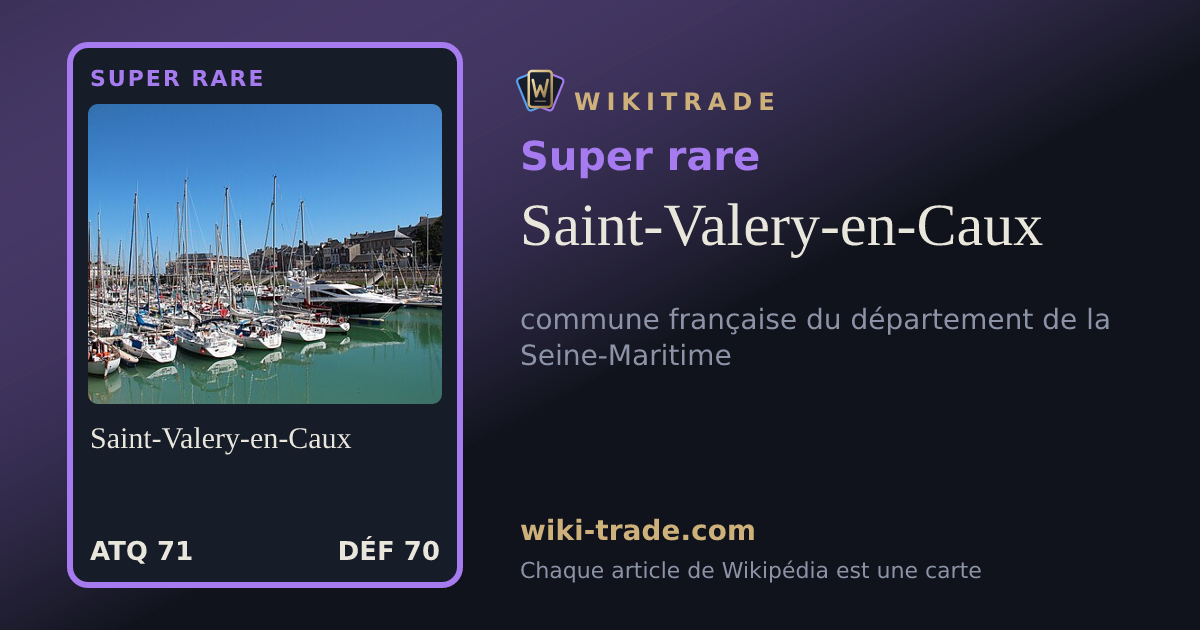 Saint-Valery-en-Caux — carte Super rare