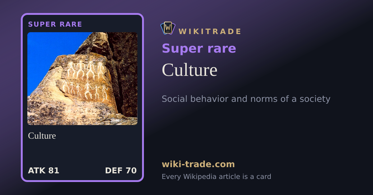 Culture — Super rare card