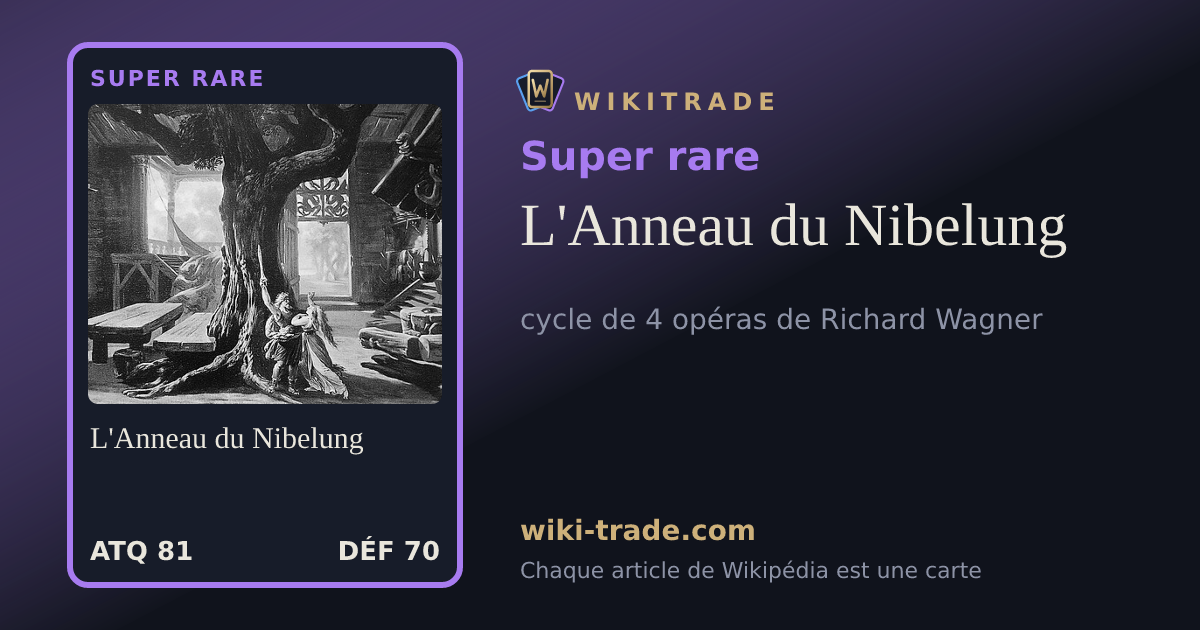 L'Anneau du Nibelung — carte Super rare