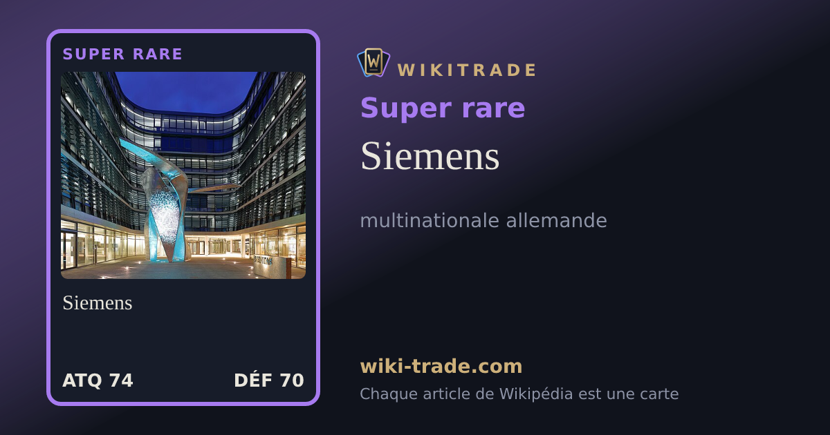 Siemens — carte Super rare