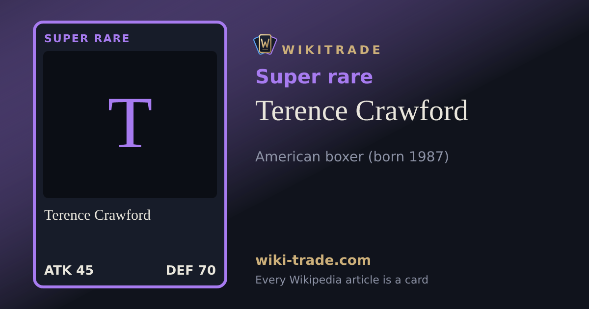 Terence Crawford — Super rare card