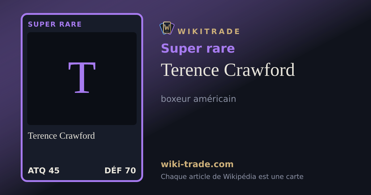 Terence Crawford — carte Super rare