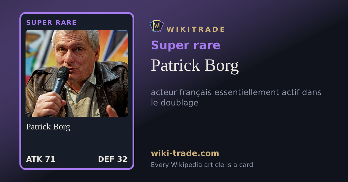Patrick Borg — Super rare card
