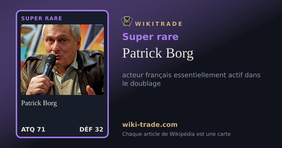 Patrick Borg — carte Super rare