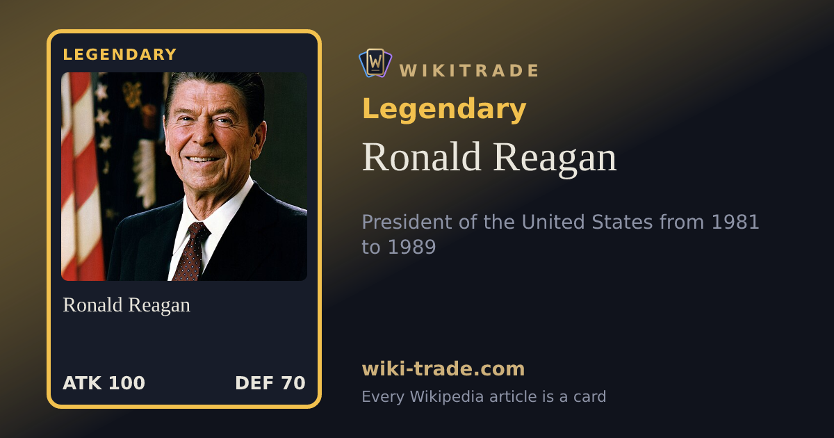Ronald Reagan — Legendary card