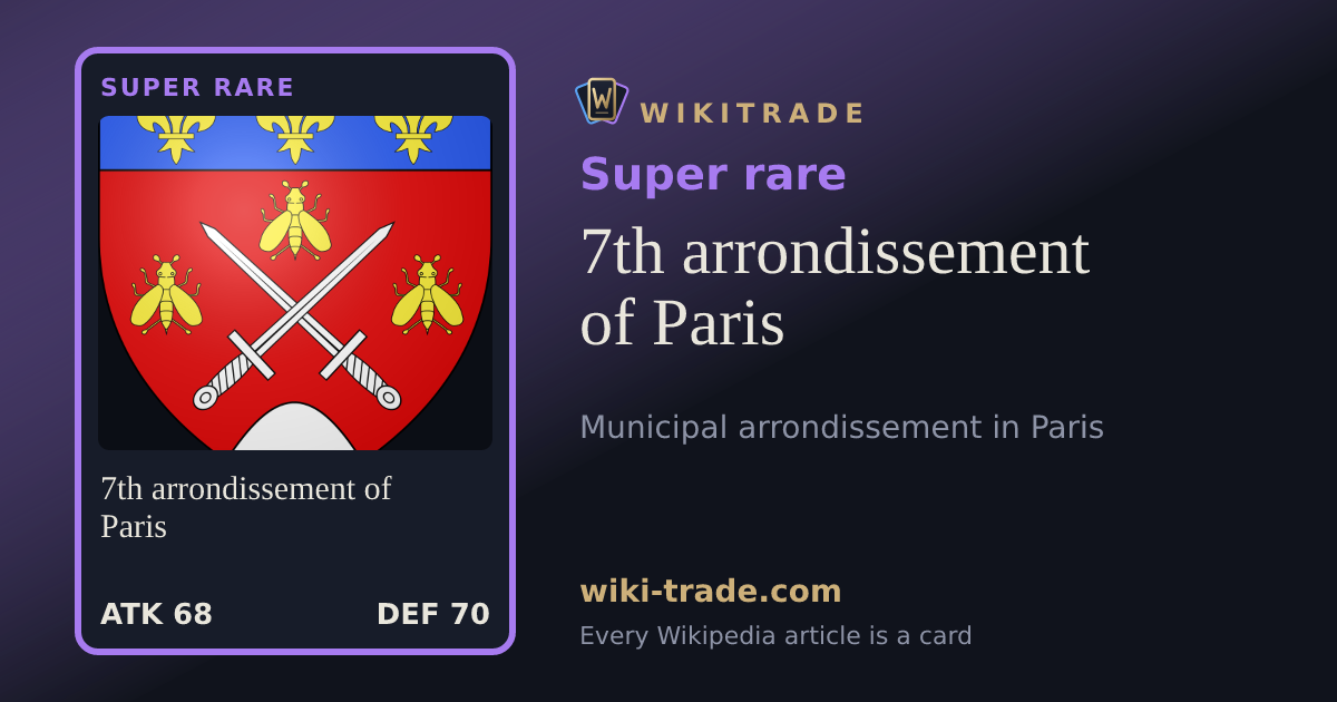 7th arrondissement of Paris — Super rare card