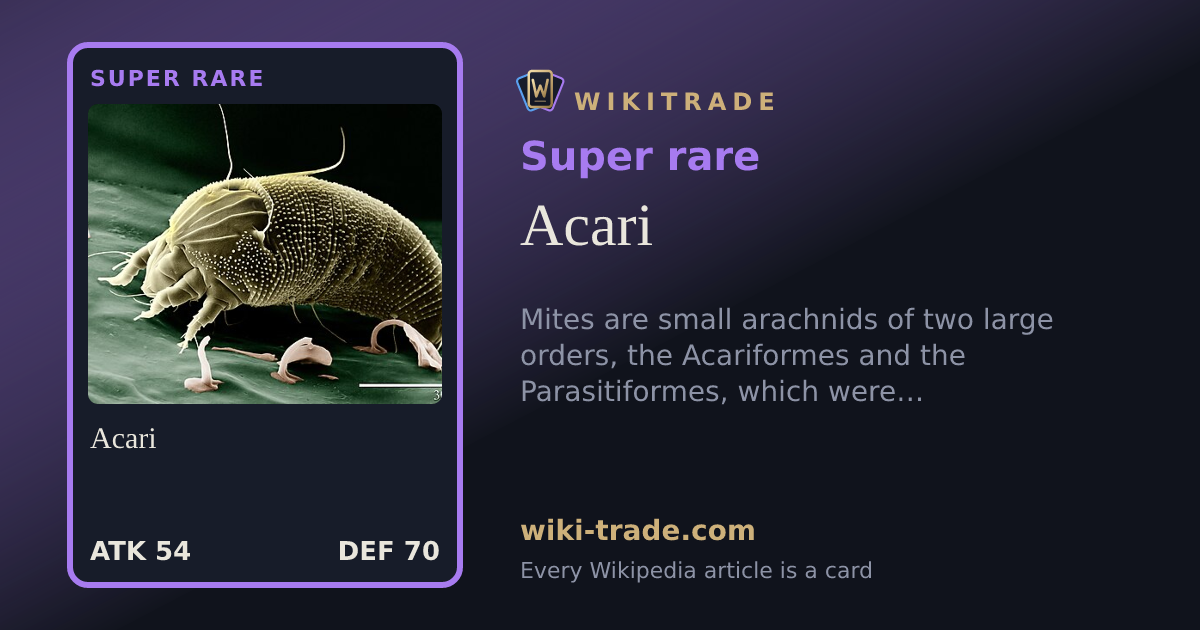 Acari — Super rare card