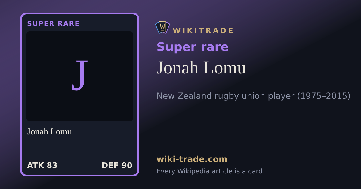 Jonah Lomu — Super rare card