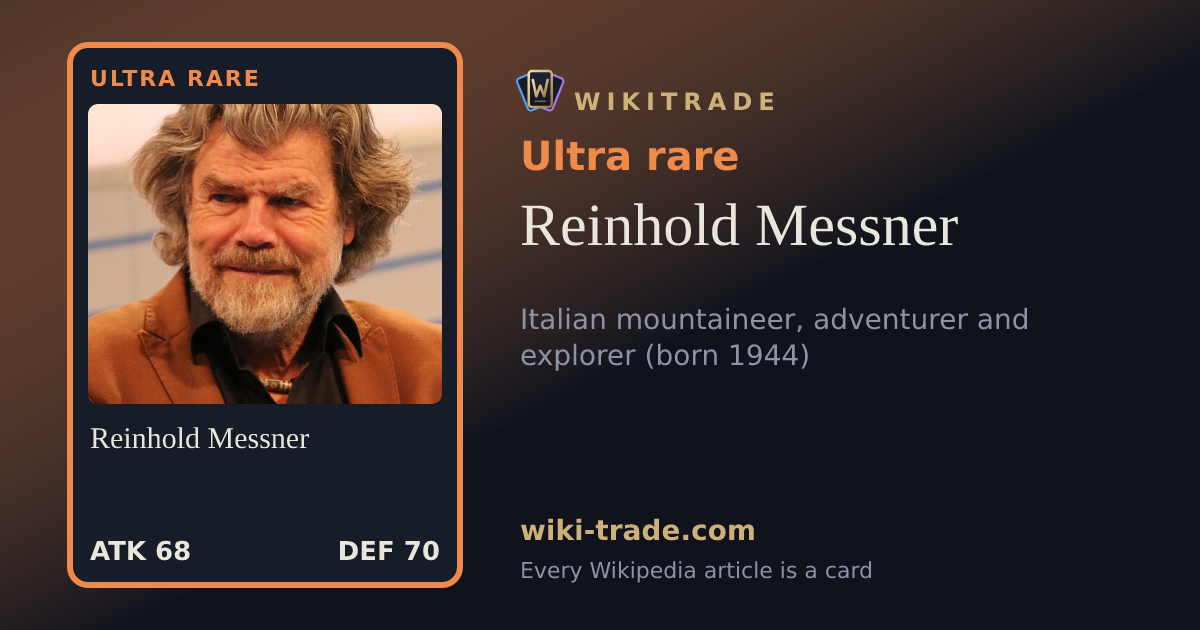 Reinhold Messner — Ultra rare card