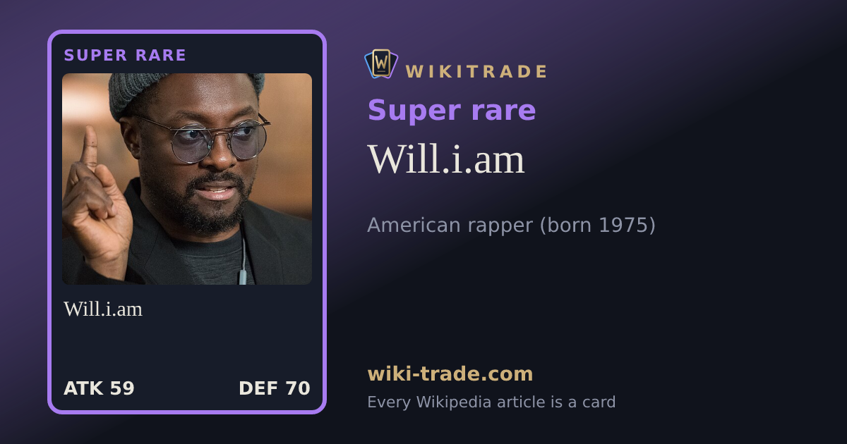 Will.i.am — Super rare card