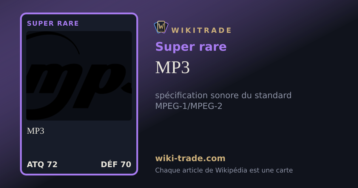 MP3 — carte Super rare