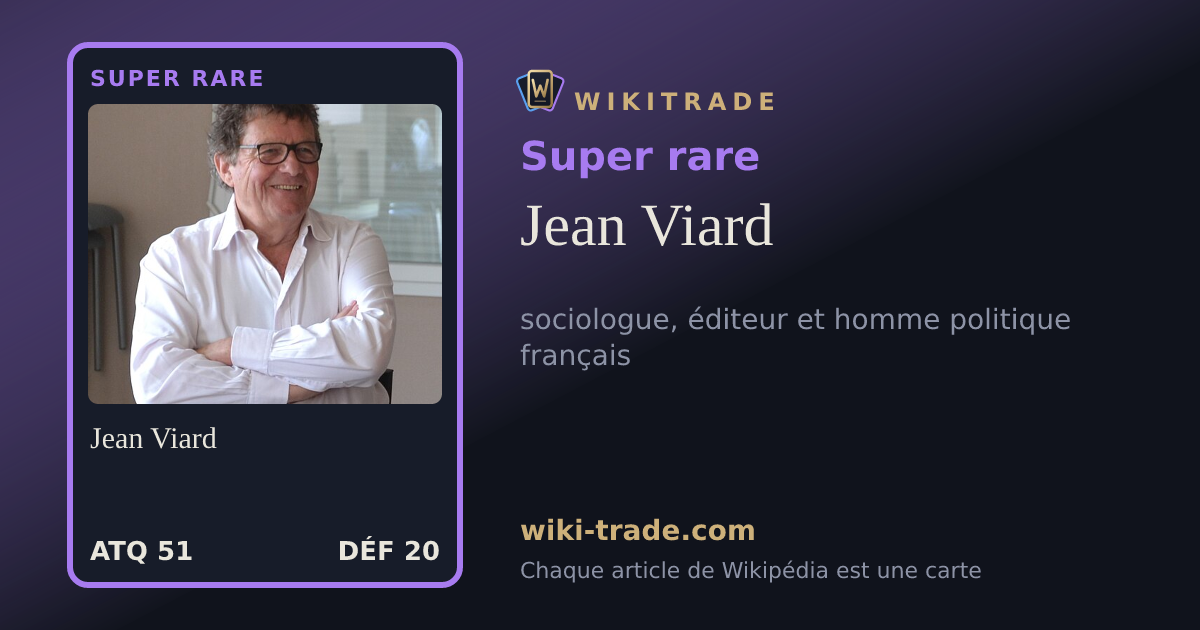 Jean Viard — carte Super rare
