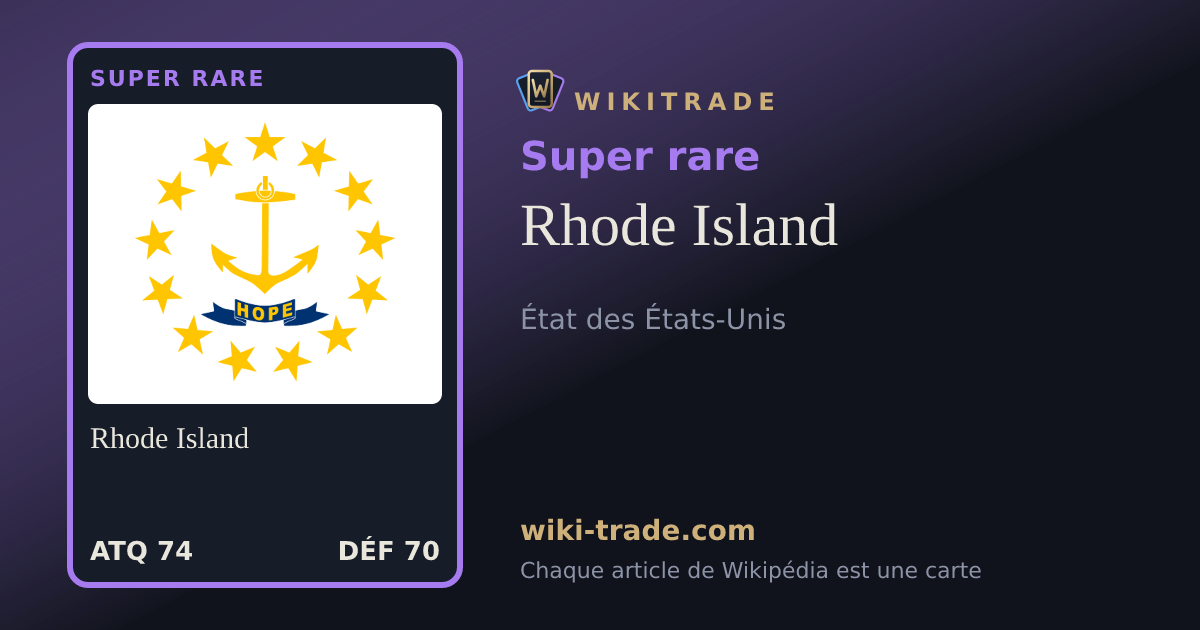 Rhode Island — carte Super rare