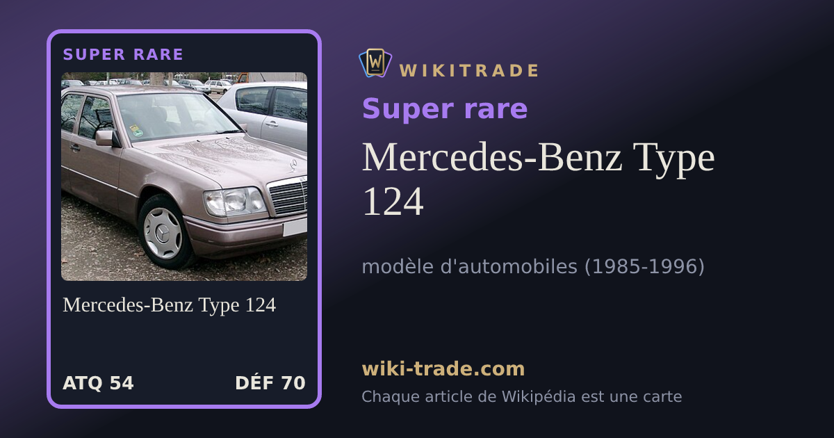 Mercedes-Benz Type 124 — carte Super rare