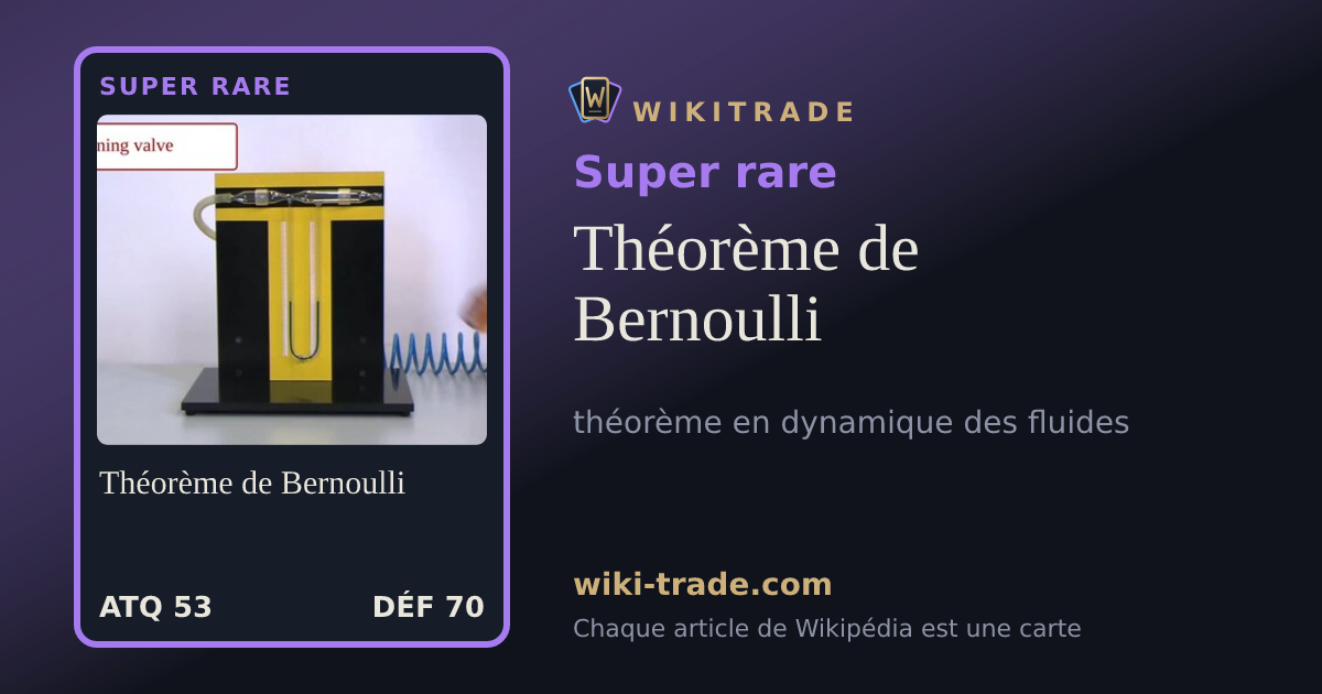 Théorème de Bernoulli — carte Super rare