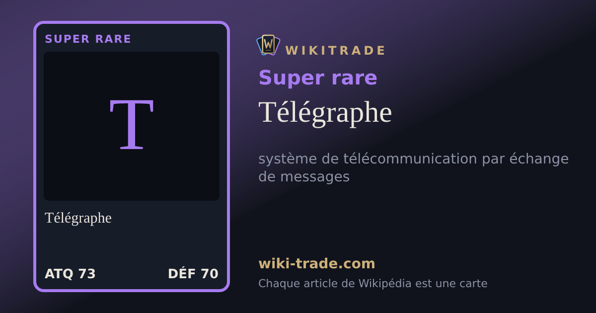 Télégraphe — carte Super rare