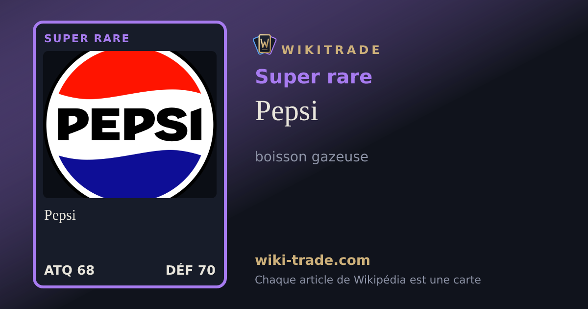 Pepsi — carte Super rare