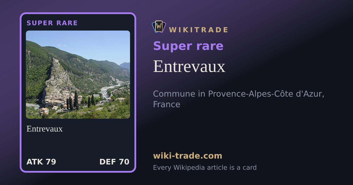 Entrevaux — Super rare card