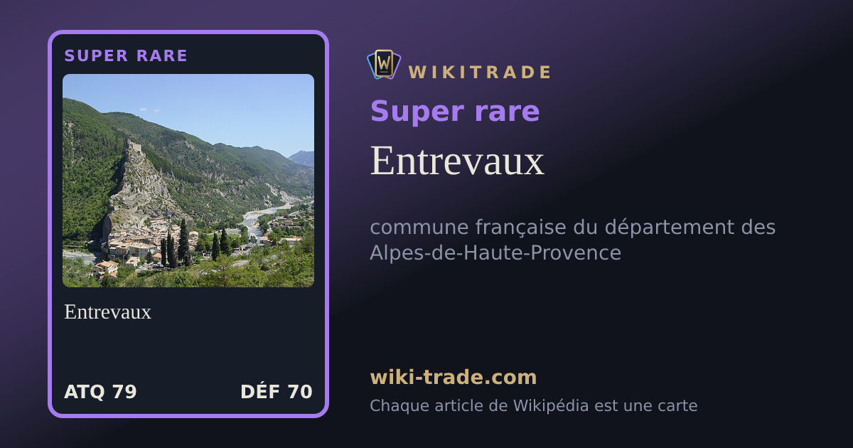 Entrevaux — carte Super rare