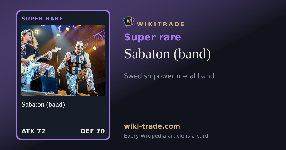 Sabaton (band) — Super rare card