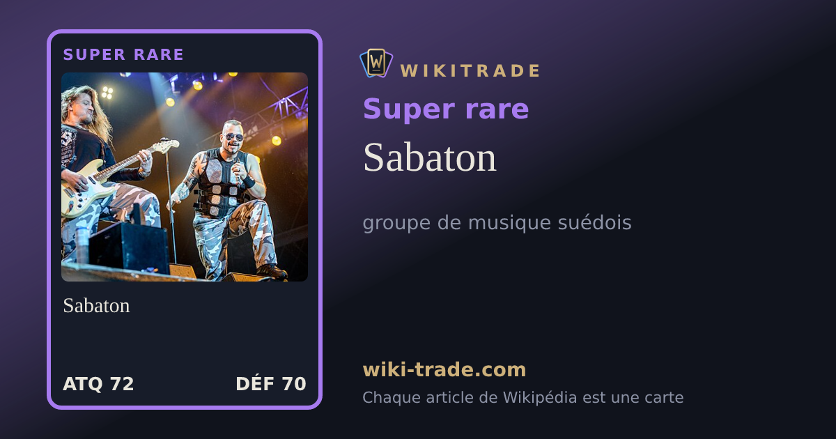 Sabaton — carte Super rare