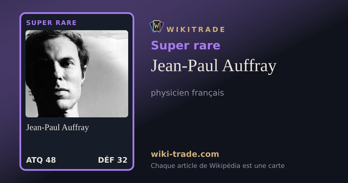 Jean-Paul Auffray — carte Super rare