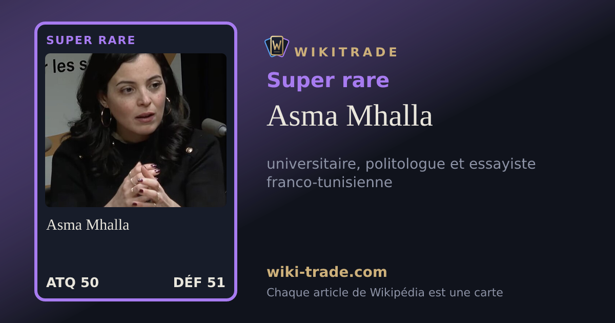 Asma Mhalla — carte Super rare
