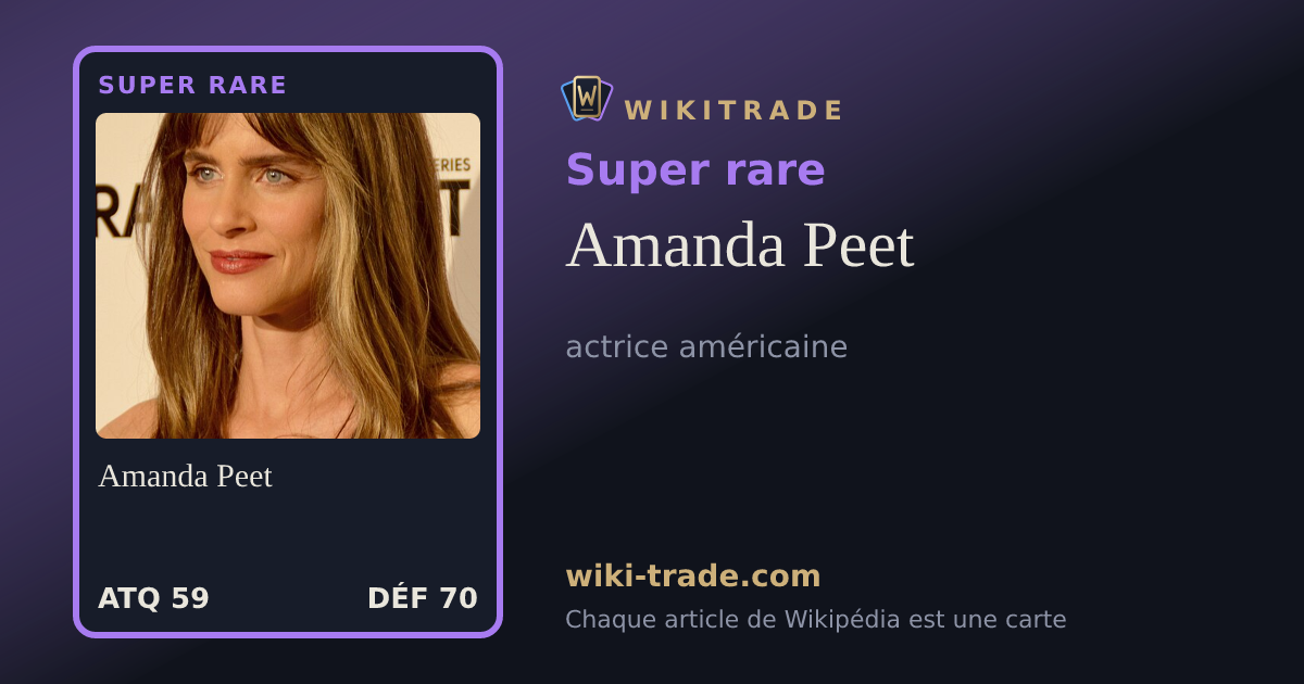 Amanda Peet — carte Super rare