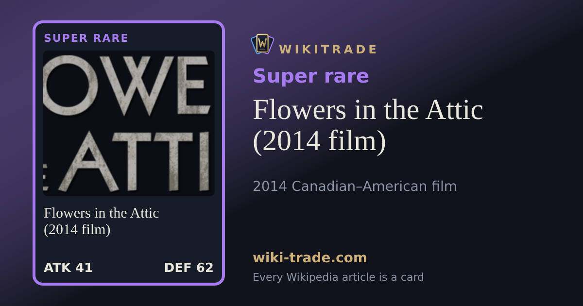 Flowers in the Attic (2014 film) — Super rare card