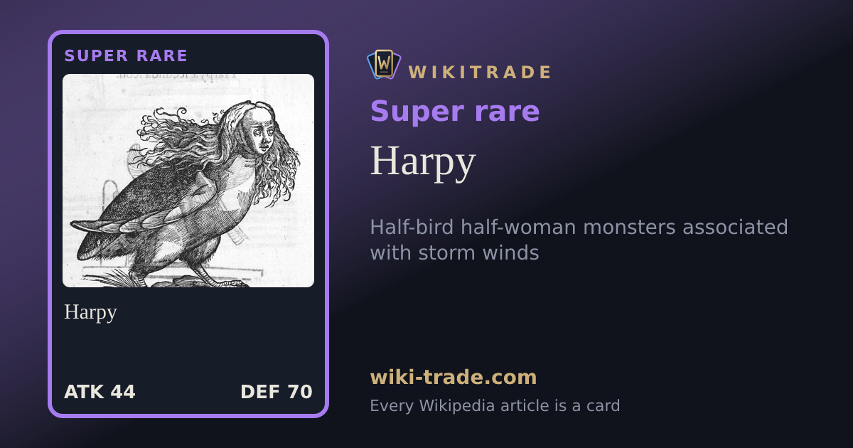 Harpy — Super rare card