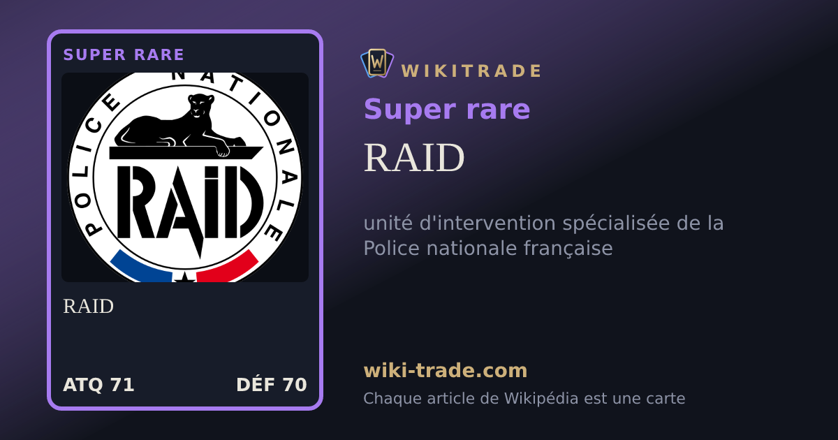RAID — carte Super rare