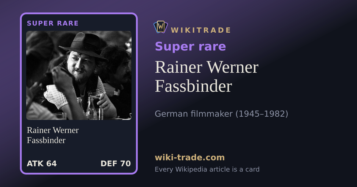 Rainer Werner Fassbinder — Super rare card