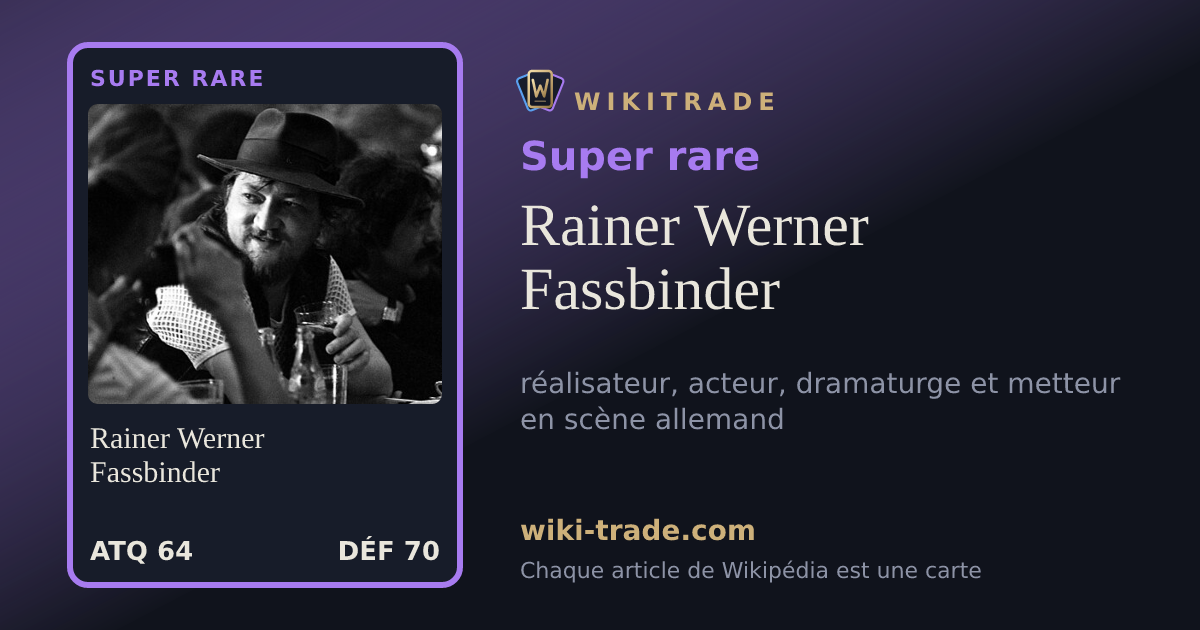 Rainer Werner Fassbinder — carte Super rare