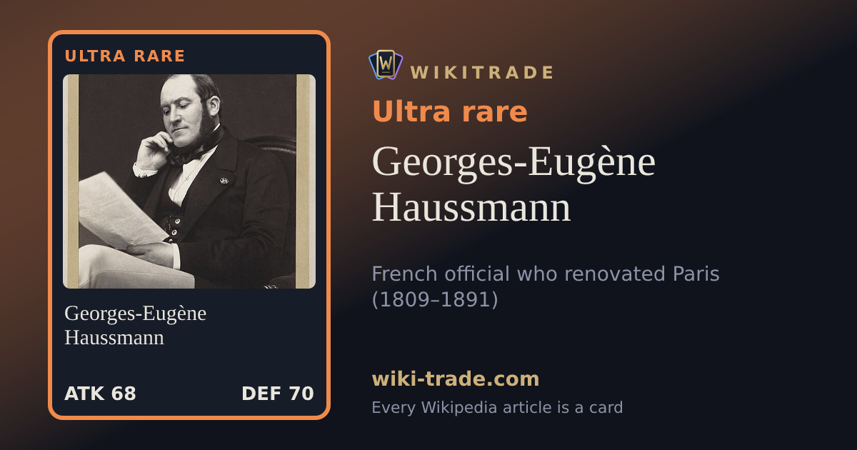 Georges-Eugène Haussmann — Ultra rare card