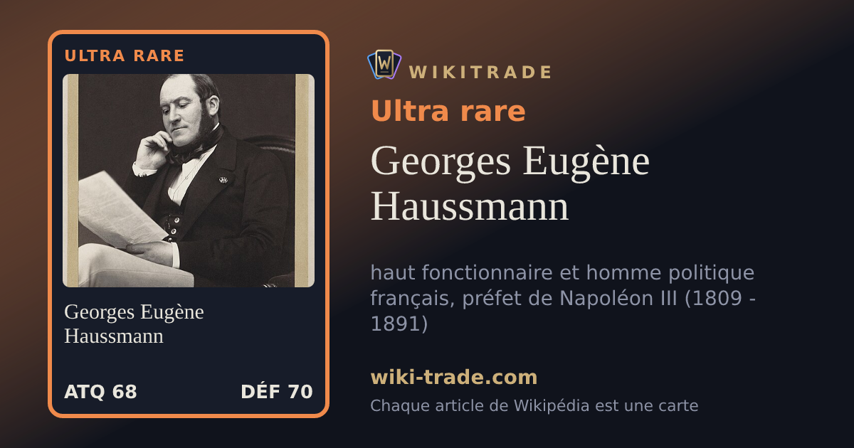 Georges Eugène Haussmann — carte Ultra rare