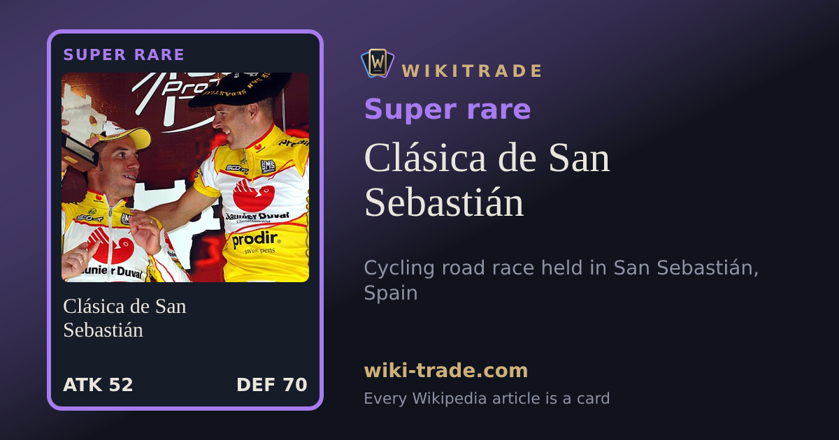 Clásica de San Sebastián — Super rare card