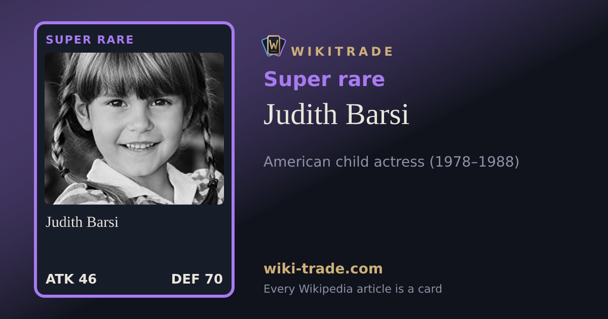Judith Barsi — Super rare card