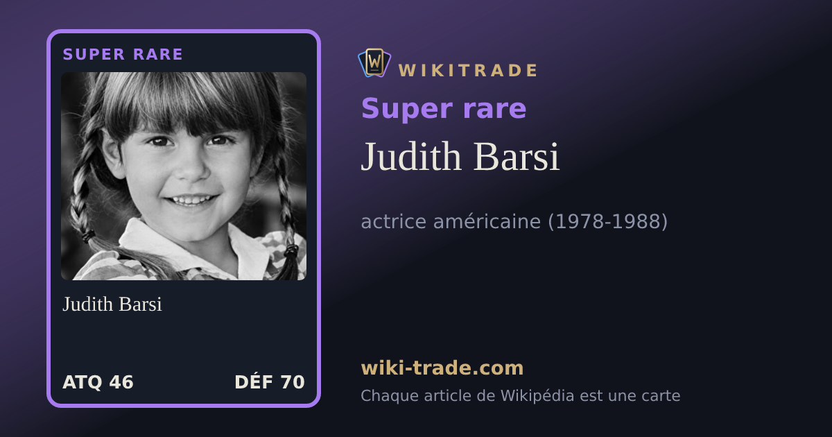 Judith Barsi — carte Super rare