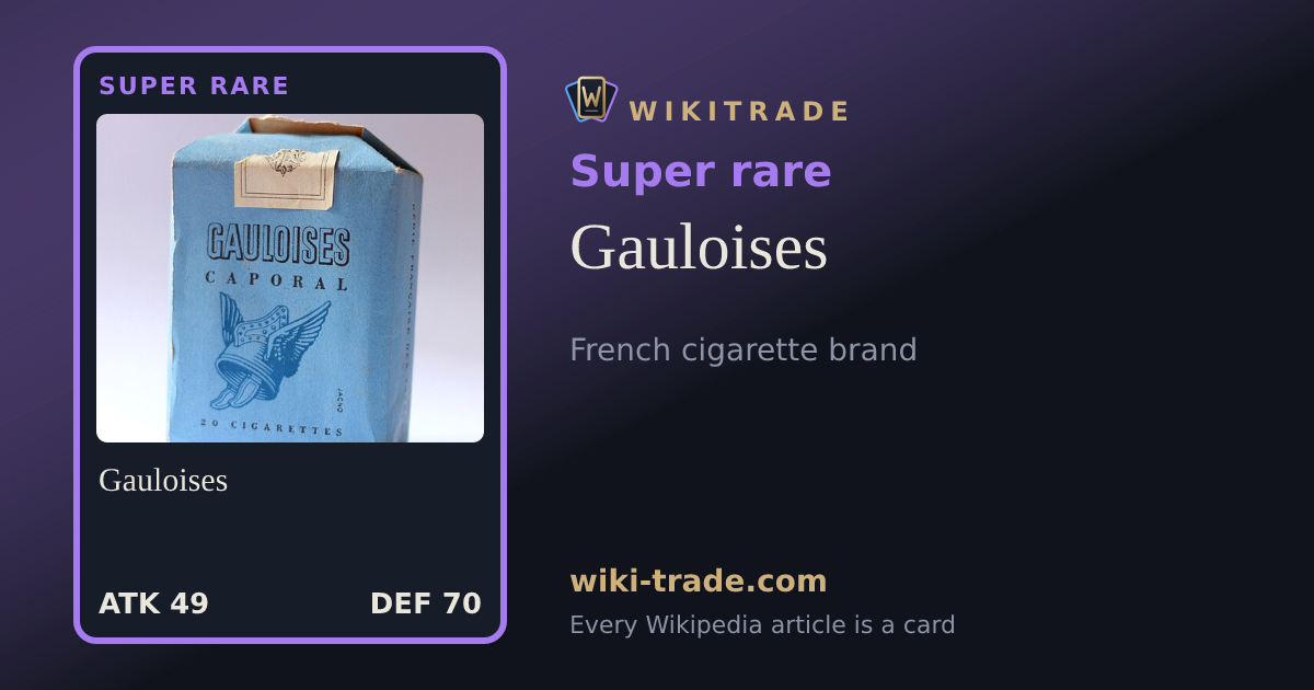 Gauloises — Super rare card