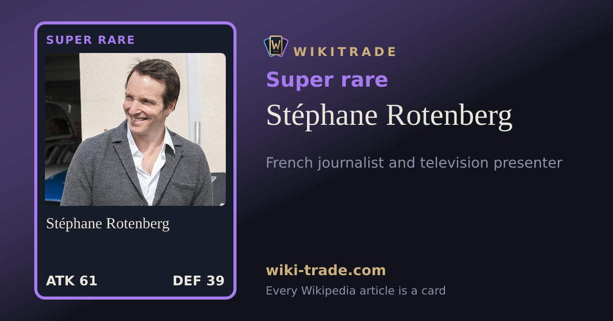Stéphane Rotenberg — Super rare card