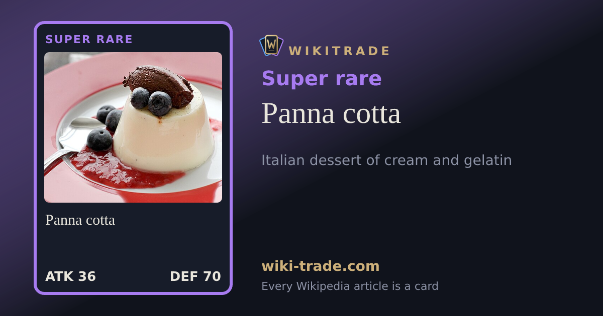 Panna cotta — Super rare card
