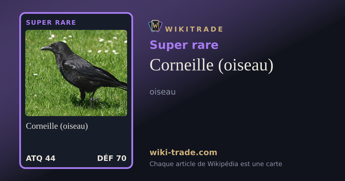 Corneille (oiseau) — carte Super rare