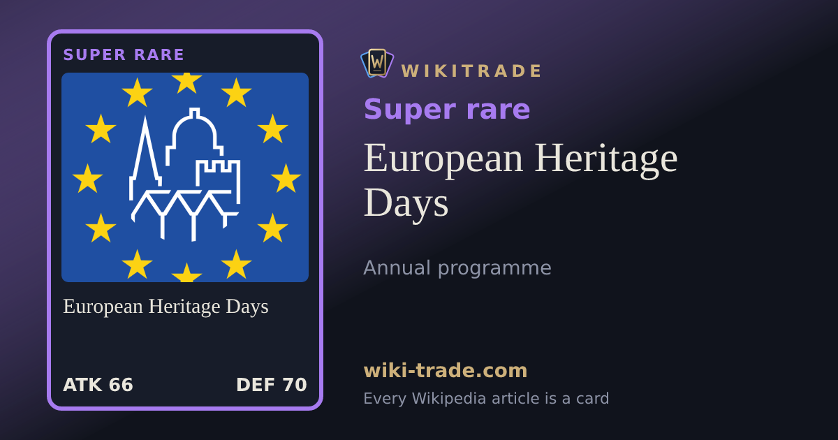 European Heritage Days — Super rare card