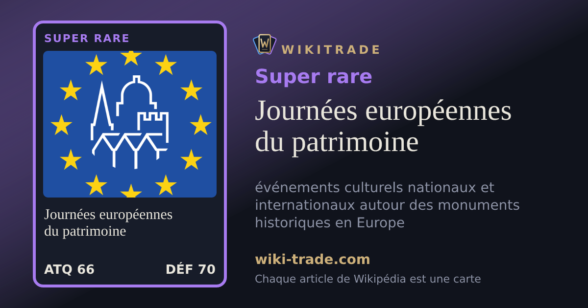Journées européennes du patrimoine — carte Super rare